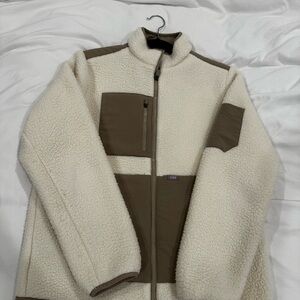Figs Cream and Brown Lightweight Jacket